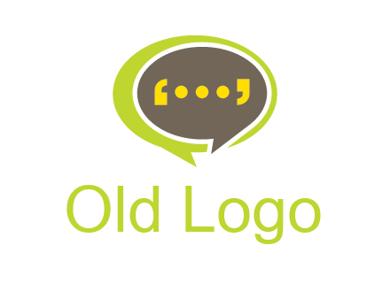 apostrophes in speech bubble communication logo