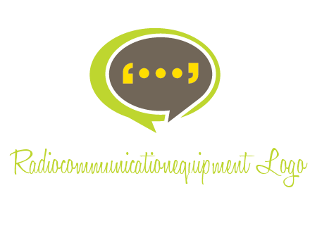 apostrophes in speech bubble communication logo