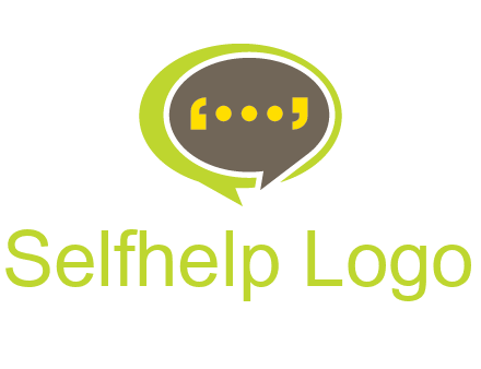 apostrophes in speech bubble communication logo