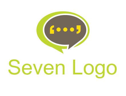 apostrophes in speech bubble communication logo