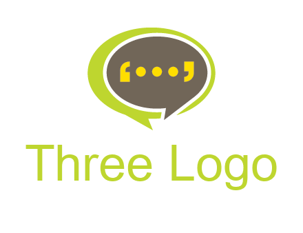 apostrophes in speech bubble communication logo