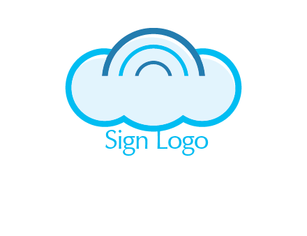 signals on cloud computing logo