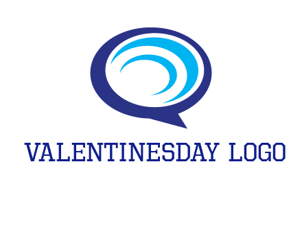 swoosh in speech bubble communication logo