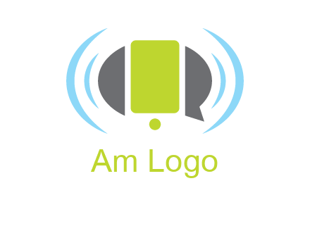 vibrating mobile and speech bubble icon