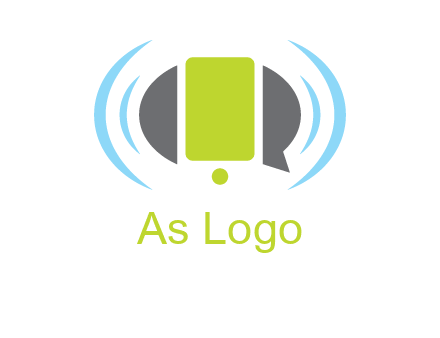 vibrating mobile and speech bubble icon