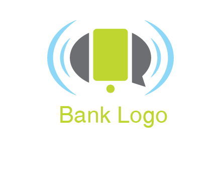 vibrating mobile and speech bubble icon