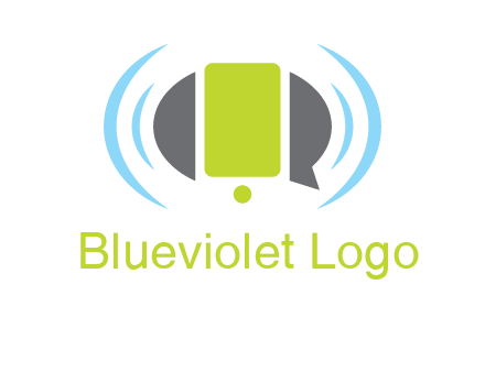 vibrating mobile and speech bubble icon