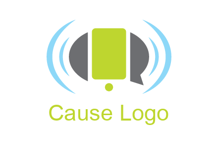 vibrating mobile and speech bubble icon