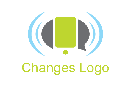vibrating mobile and speech bubble icon
