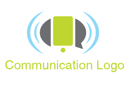 vibrating mobile and speech bubble icon