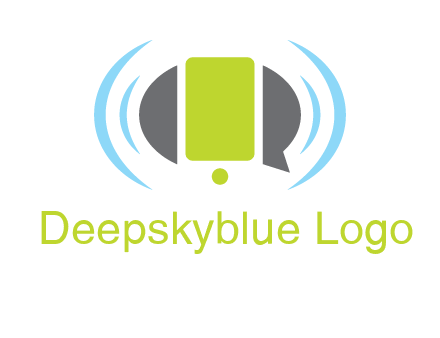 vibrating mobile and speech bubble icon