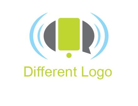 vibrating mobile and speech bubble icon