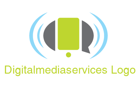 vibrating mobile and speech bubble icon