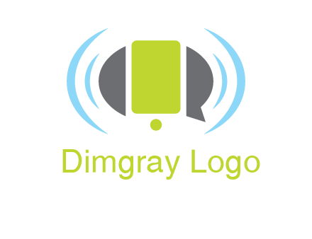 vibrating mobile and speech bubble icon