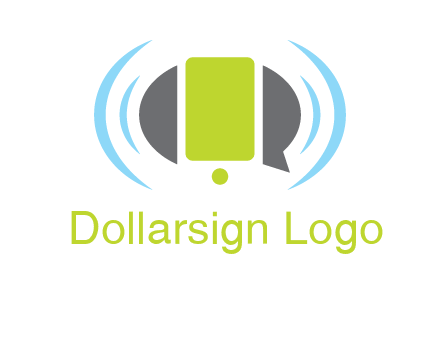 vibrating mobile and speech bubble icon