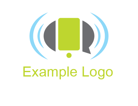 vibrating mobile and speech bubble icon