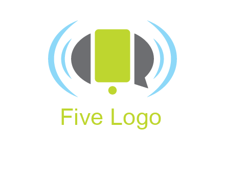 vibrating mobile and speech bubble icon