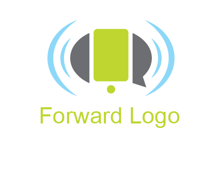 vibrating mobile and speech bubble icon