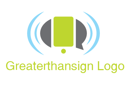 vibrating mobile and speech bubble icon