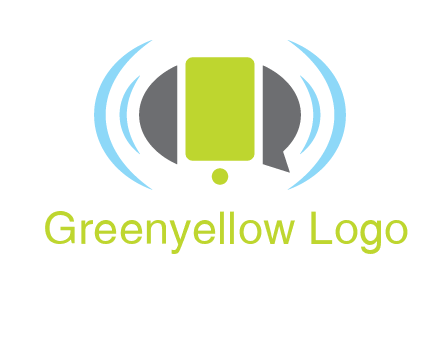 vibrating mobile and speech bubble icon