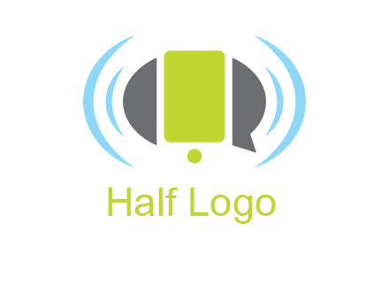 vibrating mobile and speech bubble icon