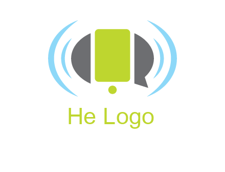 vibrating mobile and speech bubble icon