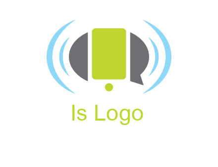 vibrating mobile and speech bubble icon