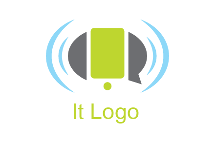 vibrating mobile and speech bubble icon