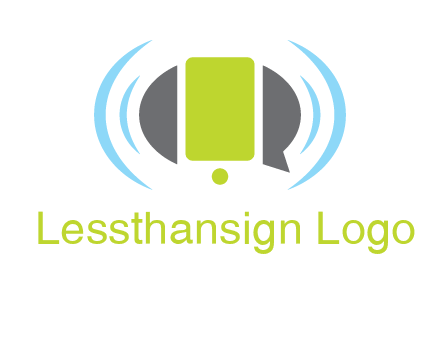 vibrating mobile and speech bubble icon