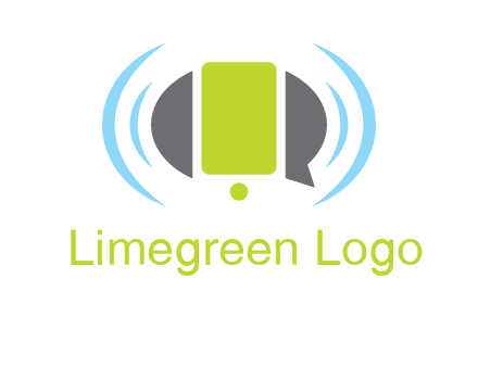 vibrating mobile and speech bubble icon