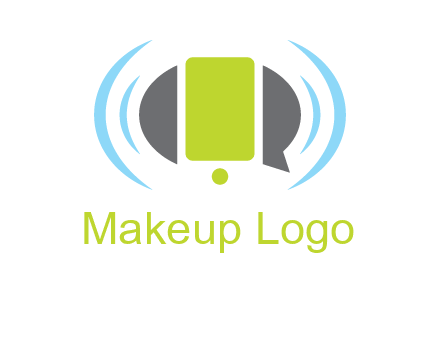vibrating mobile and speech bubble icon