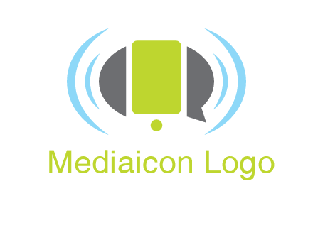 vibrating mobile and speech bubble icon