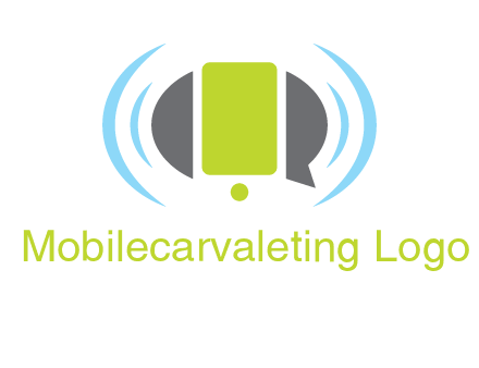 vibrating mobile and speech bubble icon