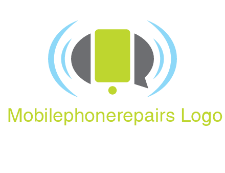 vibrating mobile and speech bubble icon