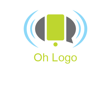 vibrating mobile and speech bubble icon
