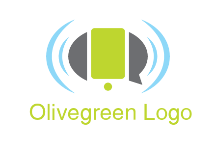 vibrating mobile and speech bubble icon