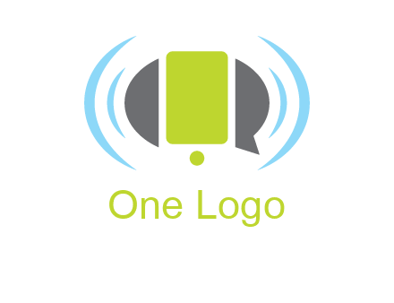 vibrating mobile and speech bubble icon