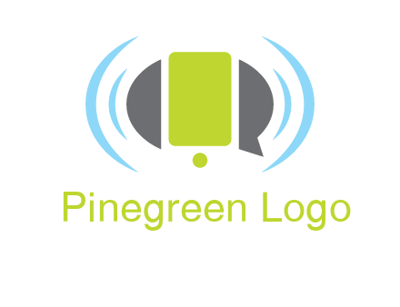 vibrating mobile and speech bubble icon