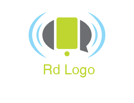 vibrating mobile and speech bubble icon