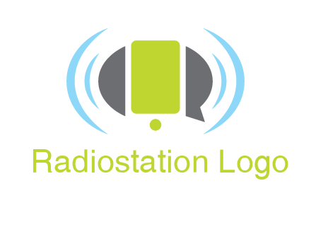 vibrating mobile and speech bubble icon