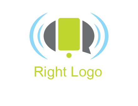 vibrating mobile and speech bubble icon