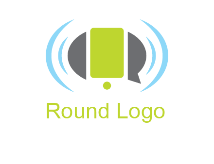 vibrating mobile and speech bubble icon