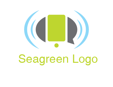 vibrating mobile and speech bubble icon