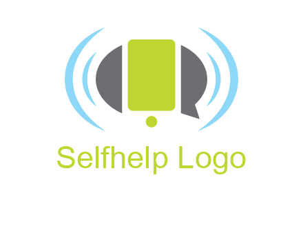 vibrating mobile and speech bubble icon