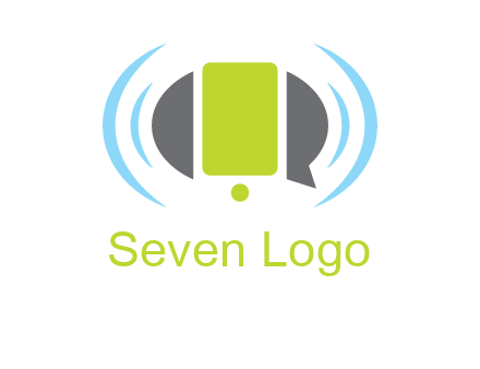 vibrating mobile and speech bubble icon