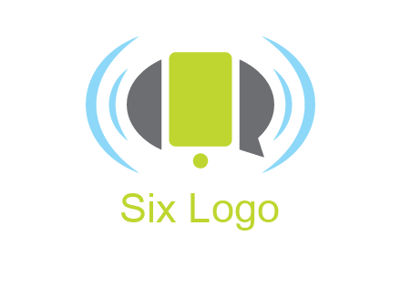vibrating mobile and speech bubble icon