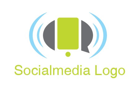vibrating mobile and speech bubble icon