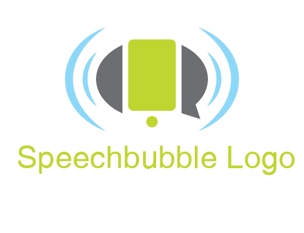 vibrating mobile and speech bubble icon