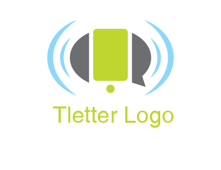 vibrating mobile and speech bubble icon