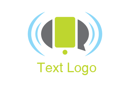 vibrating mobile and speech bubble icon